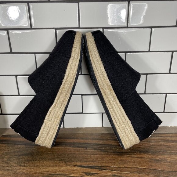 Skechers BOBS Highlights High Jinx Womens Sz 7.5 Shoes Black Canvas Espadrille - Picture 6 of 13